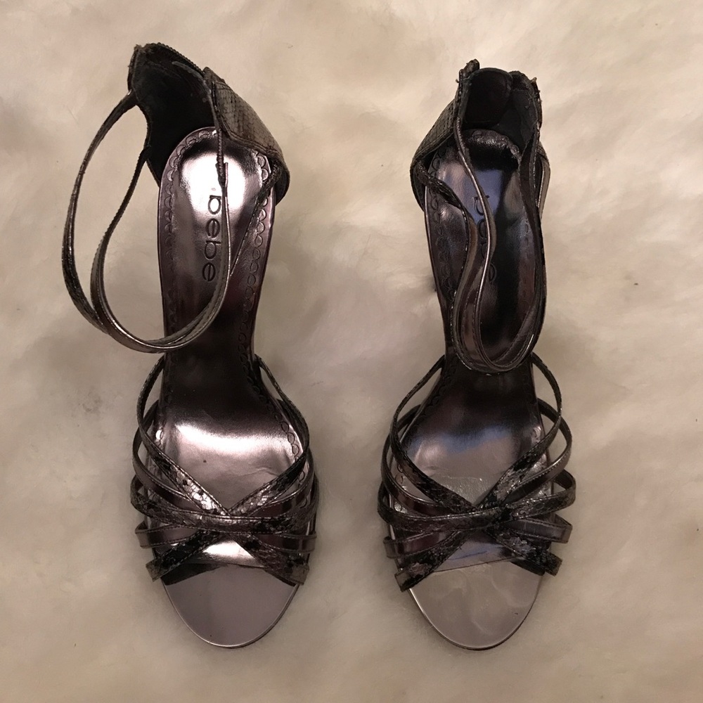 Bebe Python🐍Snake Ankle Strap Sandal - Picture 2 of 8